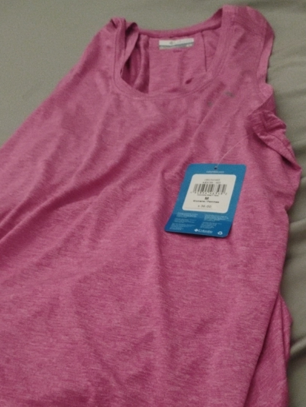 Columbia Pink Heather Hike Tank Top